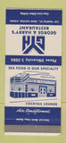 Matchbook Cover - George & Harry's Restaurant New Haven CT 30 Strike
