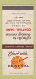 Matchbook Cover - Central Bank West Allis WI 30 Strike