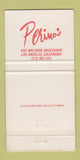 Matchbook Cover - Perino's Los Angeles CA Christmas WEAR 30 Strike