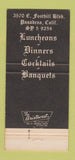 Matchbook Cover - Hillcrest Antique Inn Pasadena CA 30 Strike