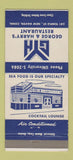 Matchbook Cover - George & Harry's Restaurant New Haven CT 30 Strike