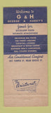Matchbook Cover - George & Harry's Restaurant New Haven CT 30 Strike