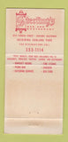 Matchbook Cover - Sterling's Restaurant Sunland CA WEAR 30 Strike