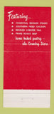 Matchbook Cover - Country Store Restaurant Chicago IL 30 Strike