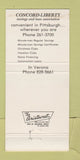 Matchbook Cover - Concord Liberty Savings Loan Vernoa Pittsburgh PA 30 Strike