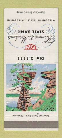 Matchbook Cover - Farmers Merchants State Bank Wisconsin Dells WI 30 Strike