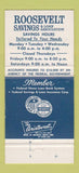 Matchbook Cover - Roosevelt Savings Loan Miami FL FDR Franklin 30 Strike