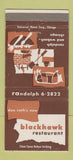 Matchbook Cover - Blackhawk Restaurant Chicago IL 30 Strike