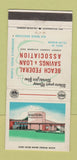 Matchbook Cover - Beach Federal Savings Loan Jacksonville FL 30 Strike
