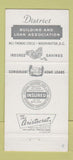 Matchbook Cover - District Building and Loan Washington DC 30 Strike