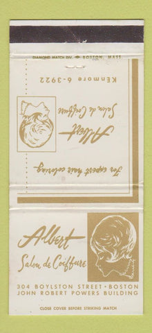 Matchbook Cover - Albert Salon de Coiffure Boston MA 30 Strike