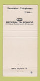 Matchbook Cover - GTE General Telephone 30 Strike