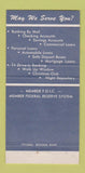 Matchbook Cover - Columbia National Bank Chicago IL 30 Strike