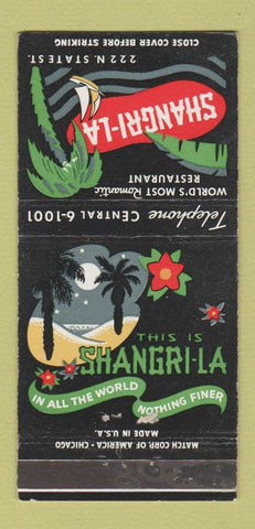 Matchbook Cover - Shangri La Chicago IL restaurant 30 Strike