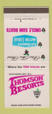 Matchbook Cover - Thomson Resorts Alexandria Bay NY  30 Strike