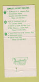 Matchbook Cover - Thomson Resorts Alexandria Bay NY  30 Strike
