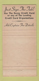 Matchbook Cover - Envoy Steak House New York City 30 Strike