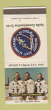 Matchbook Cover - Apollo 9 NASA RCA 30 Strike