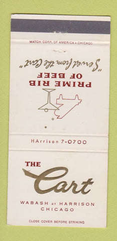 Matchbook Cover - The Cart Chicago IL restaurant 30 Strike