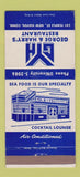 Matchbook Cover - George & Harry's Restaurant New Haven CT 30 Strike