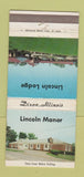 Matchbook Cover - Lincoln Manor Lodge Dixon IL WEAR 30 Strike