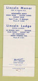 Matchbook Cover - Lincoln Manor Lodge Dixon IL WEAR 30 Strike