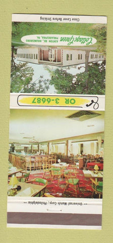 Matchbook Cover - Cottage Green Philadelphia PA 30 Strike