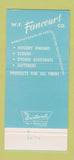 Matchbook Cover - WF Fancourt Textile Processing Greensboro NC 30 Strike