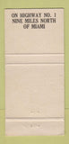 Matchbook Cover - Hofbrau Haus Hallandale FL WEAR 30 Strike