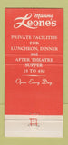 Matchbook Cover - Mamma Leone's New York City 30 Strike