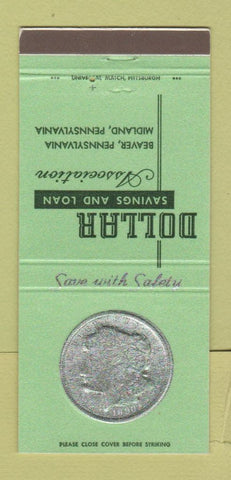 Matchbook Cover - Dollar Savings Loan Midland Beaver PA 30 Strike