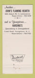 Matchbook Cover - John's Flaming Hearth Niagara Falls NY WEAR 30 Strike