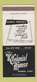 Matchbook Cover - Colonial House Hamden CT 30 Strike