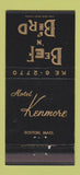 Matchbook Cover - Beef n Bird Hotel Kenmore Boston MA 30 Strike