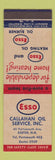 Matchbook Cover - Esso oil gas Callahan Exeter NH