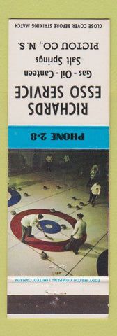 Matchbook Cover - Esso oil gas Richard's Pictou NS