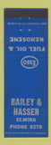 Matchbook Cover - Esso oil gas Bailey and Hassen Elmira NY?