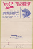 Matchbook Cover - Tony Lama Cowboy Boots Madera CA WEAR 40 Strike