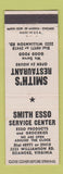 Matchbook Cover - Esso oil gas Smith's Restaurant Roanoke VA