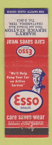 Matchbook Cover - Esso oil gas Harry's Chattanooga TN