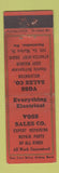Matchbook Cover - Voss Sales Nanticoke PA Appliances STAR