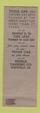 Matchbook Cover - Tioga Oak Shoes Paris TN WEAR