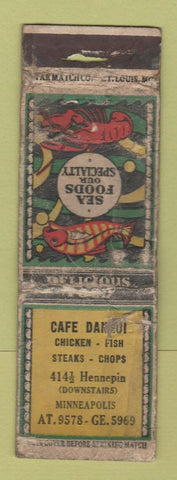 Matchbook Cover - Cafe Minneapolis MN STAR MATCH POOR