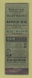 Matchbook Cover - Dr Roman Hair Growing System New York City UNION QUALITY WORN