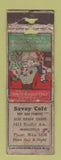 Matchbook Cover - Savoy Cafe Minneapolis MN STAR MATCH POOR