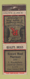 Matchbook Cover - Howard Wood Drug STAR MATCH WEAR