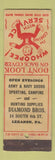 Matchbook Cover Diamond Bros Hunting Supply Sporting Goods Lebanon PA STAR WORN