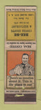 Matchbook Cover Bee Bee Coffee Shoppe Long IS land City NY STAR MATCH PAPER LOSS