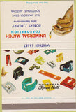 Matchbook Cover - Tinnerman Speed Nuts Universal Scottsdale AZ 40 Strike