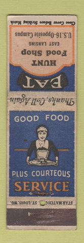 Matchbook Cover - Hunt Food Shop East Lansing MI STAR MATCH